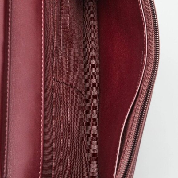 Chanel Burgundy Striated Quilted Patent Leather Classic WOC Clutch Bag - Picture 7 of 10